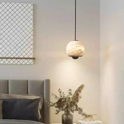 Luxe marmeren hanglamp met albast