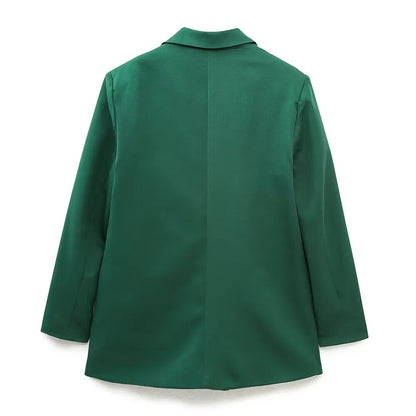 PowerChic – Elegant Double-Breasted Blazer for Women