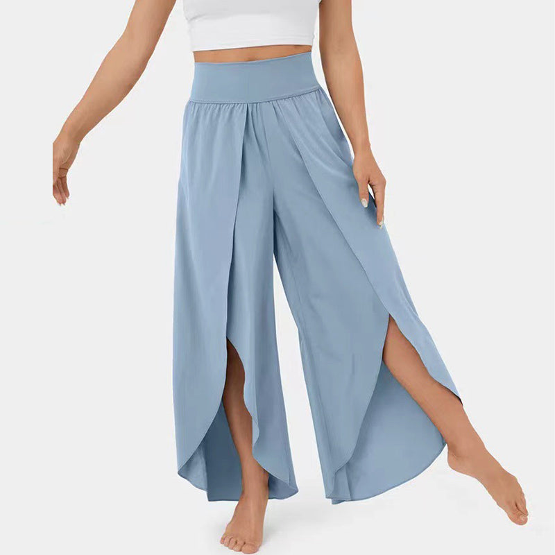 High-Waist Palazzo Pants with Flowing Legs