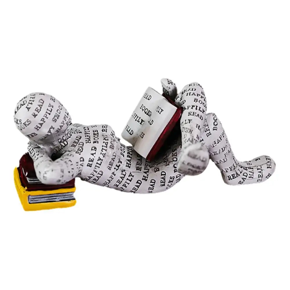 Dekorative Figur mit Lesemotiv als inspirierende und stilvolle Innendekoration