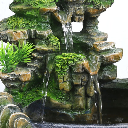 Fuente de agua elegante para interior, fuente de mesa con iluminación LED - Zenflow