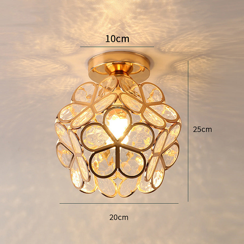 Lámpara de techo con forma de flor e iluminación LED