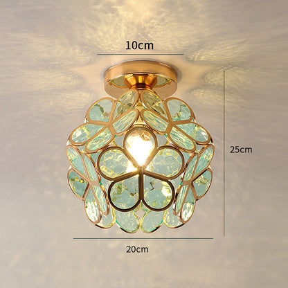 Lámpara de techo con forma de flor e iluminación LED