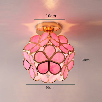 Lámpara de techo con forma de flor e iluminación LED