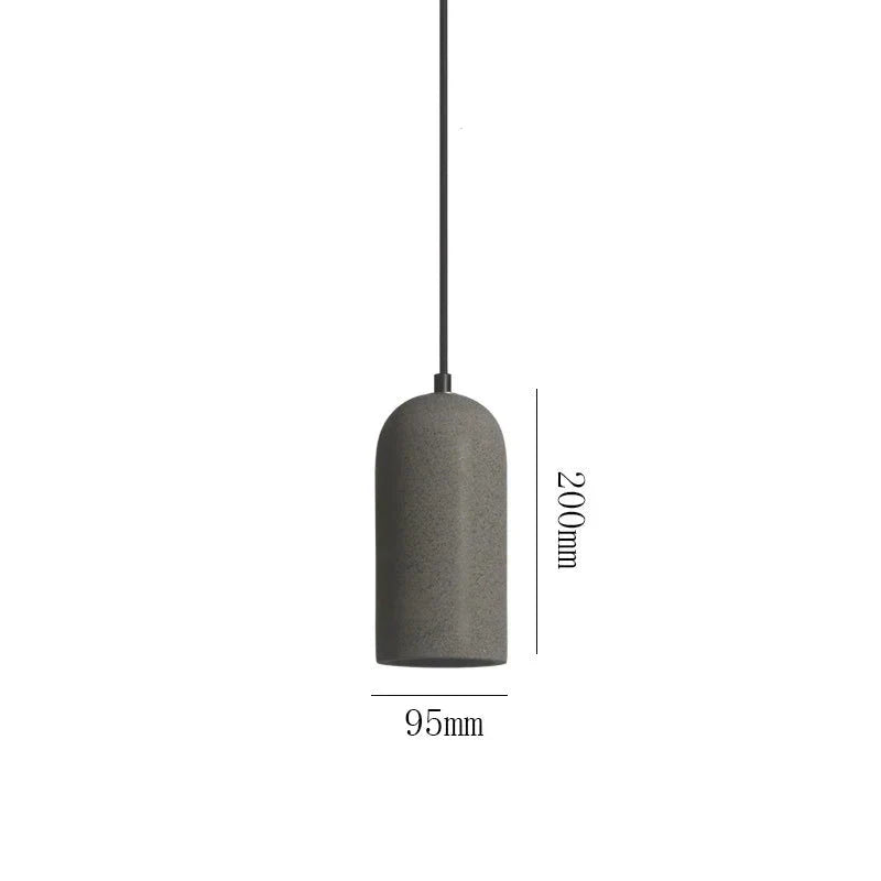 Minimalistické závesné LED svietidlo z cementu a mramoru