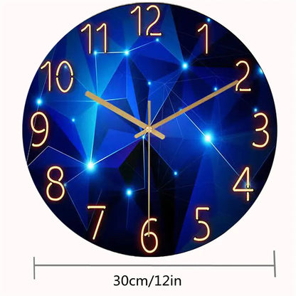 Modern Wall Clock - Geometric Glass Design - Stylish and Functional