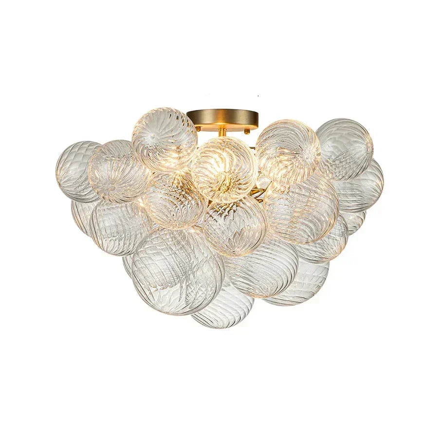 Candeeiro de teto Cluster Ribbed Bubble - Design luxuoso e elegante