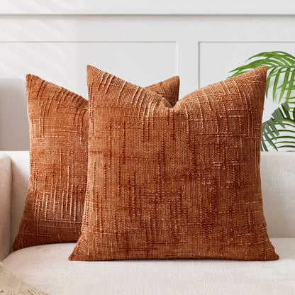 Fodera per cuscino in ciniglia con texture effetto bambù, per un ambiente lussuoso e accogliente