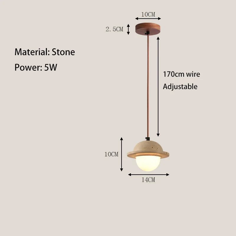 Travertine Pendant Lamp - Modern & Natural Design