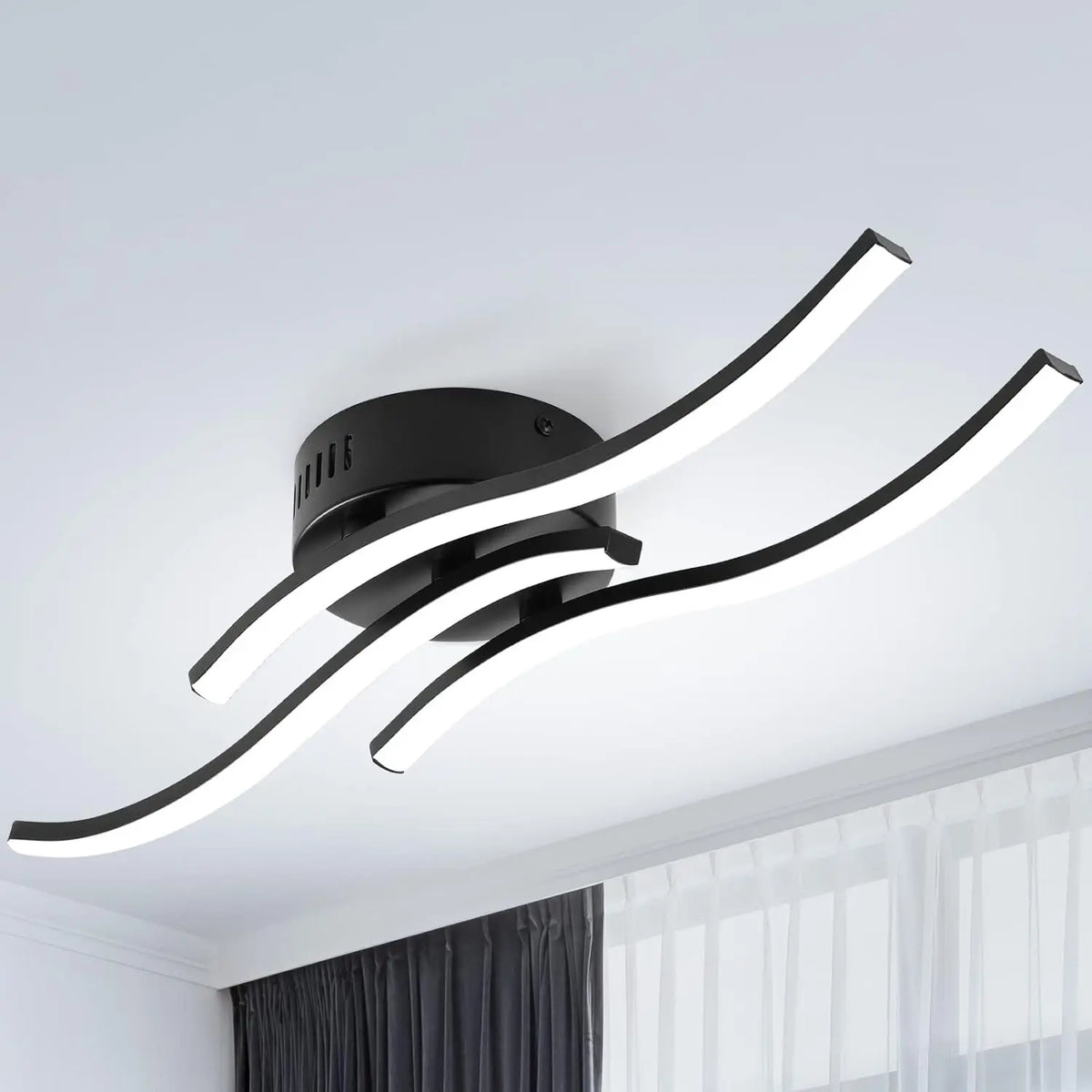 Plafoniera LED dal design ondulato – Elegante ed efficiente dal punto di vista energetico