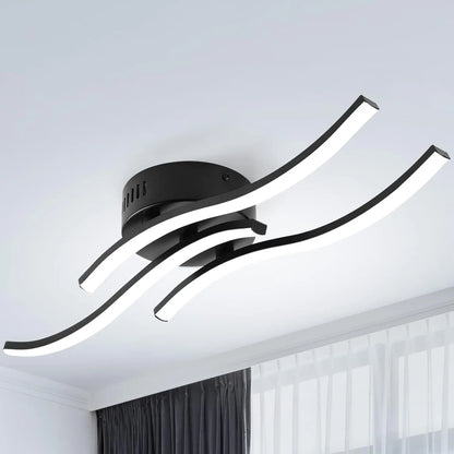Plafoniera LED dal design ondulato – Elegante ed efficiente dal punto di vista energetico
