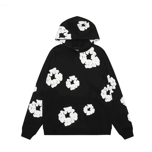 Felpa con cappuccio floreale casual e alla moda da donna - Celisa