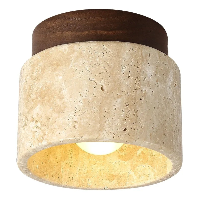 LED Ceiling Lamp Travertine - Retro & Modern Design