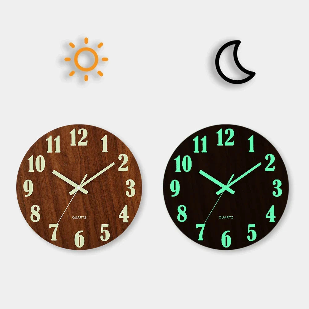 Orologio da parete fosforescente - Elegante e pratico