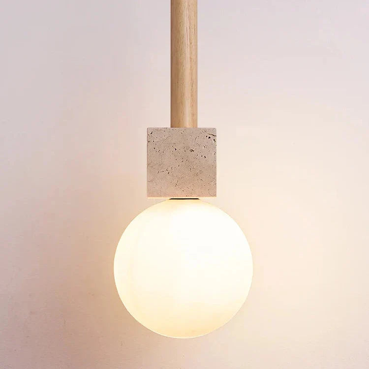 Modern Travertine LED Pendant Light