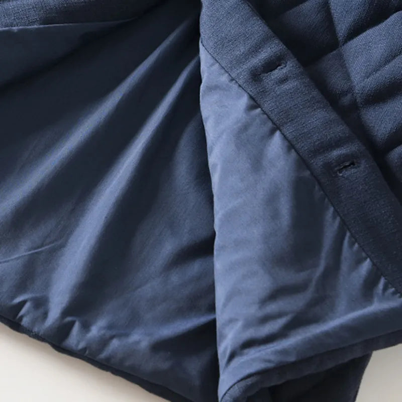 Men's Summer Jacket with Buttons and Diamond Quilting