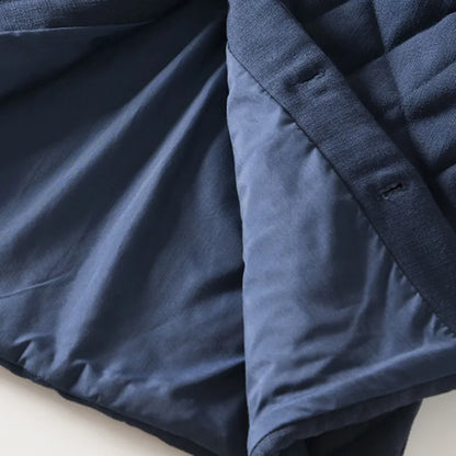 Men's Summer Jacket with Buttons and Diamond Quilting