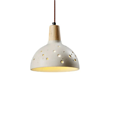 Elegante lámpara colgante LED redonda de hormigón – moderna y eficiente energéticamente