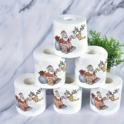 Santa toilet paper with cartoon design