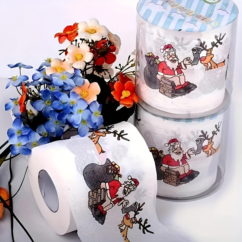 Santa toilet paper with cartoon design