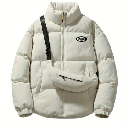 Sara | Corduroy Winter Coat with Shoulder Bag