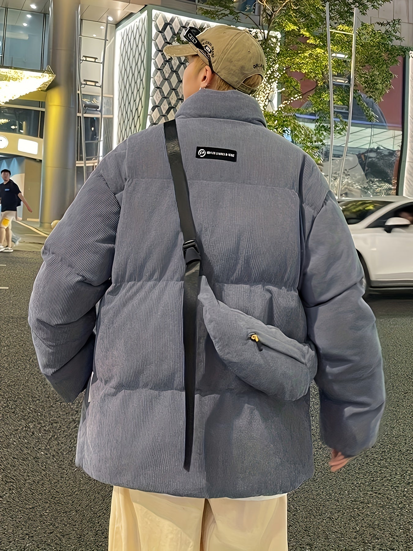 Sara | Corduroy Winter Coat with Shoulder Bag