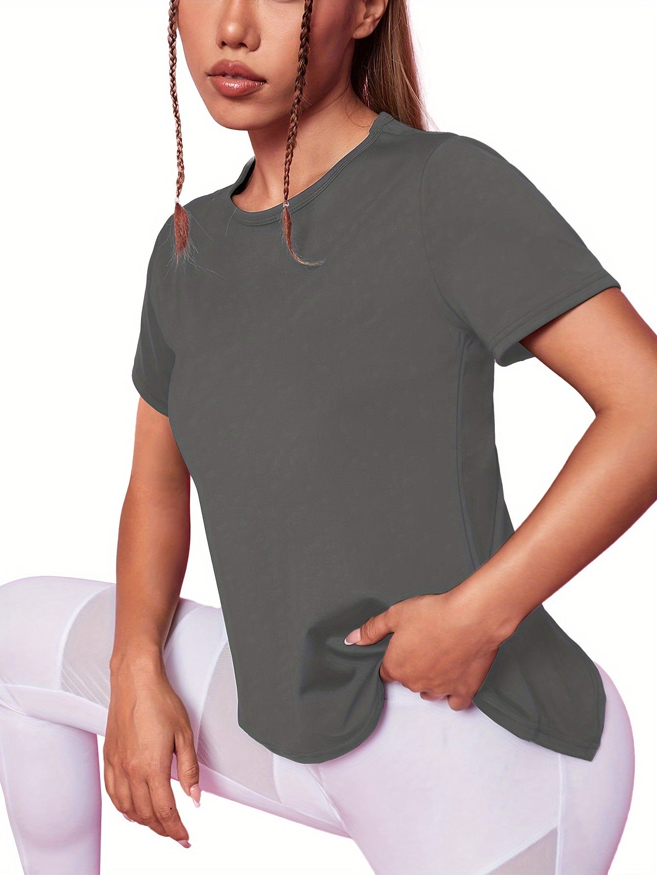 Sara | Quick-drying women's sports t-shirt with short sleeves and breathable mesh contrast