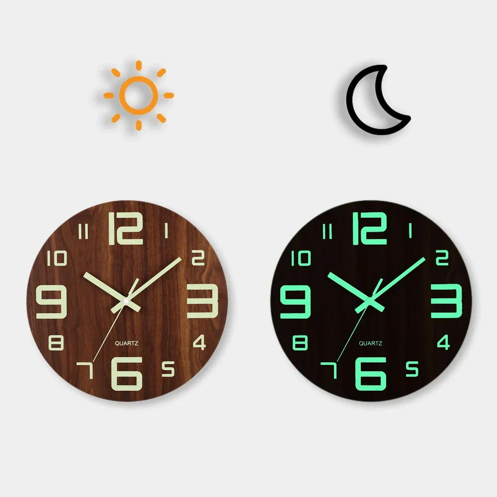 Orologio da parete fosforescente - Elegante e pratico
