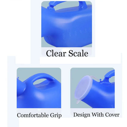 Orinal portátil de 1200ml – Práctico y cómodo para viajar, acampar y realizar actividades al aire libre