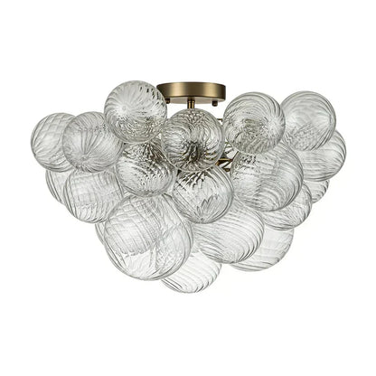 Candeeiro de teto Cluster Ribbed Bubble - Design luxuoso e elegante