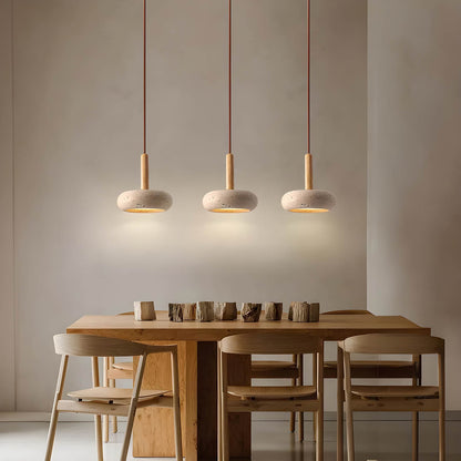 Stijlvolle plafondlamp van natuursteen