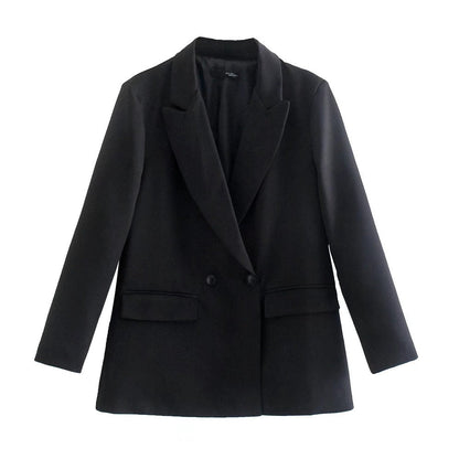 PowerChic – Elegant Double-Breasted Blazer for Women
