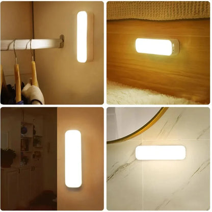 Lámpara de pared LED inalámbrica con sensor de movimiento y batería recargable por USB