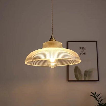 Lámpara colgante LED vintage de vidrio verde – Elegante y sostenible