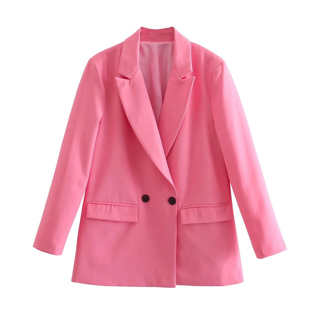 PowerChic – Elegant Double-Breasted Blazer for Women