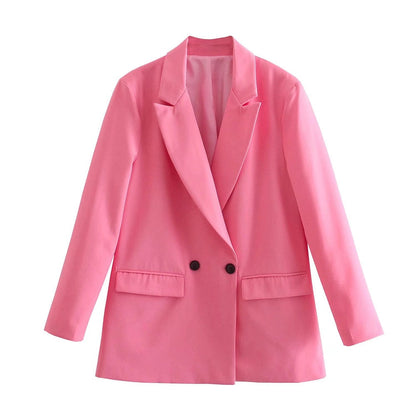 PowerChic – Elegant Double-Breasted Blazer for Women