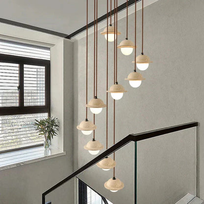 Travertine Pendant Lamp - Modern & Natural Design