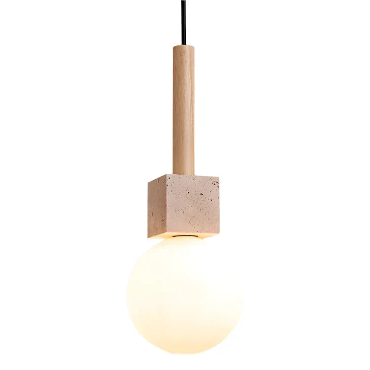 Modern Travertine LED Pendant Light