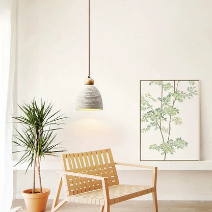 Retro Cream LED Pendant Light – Warm and Stylish