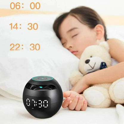 Bluetooth Alarm Clock Speaker with LED Night Light and Digital Clock for Bedroom