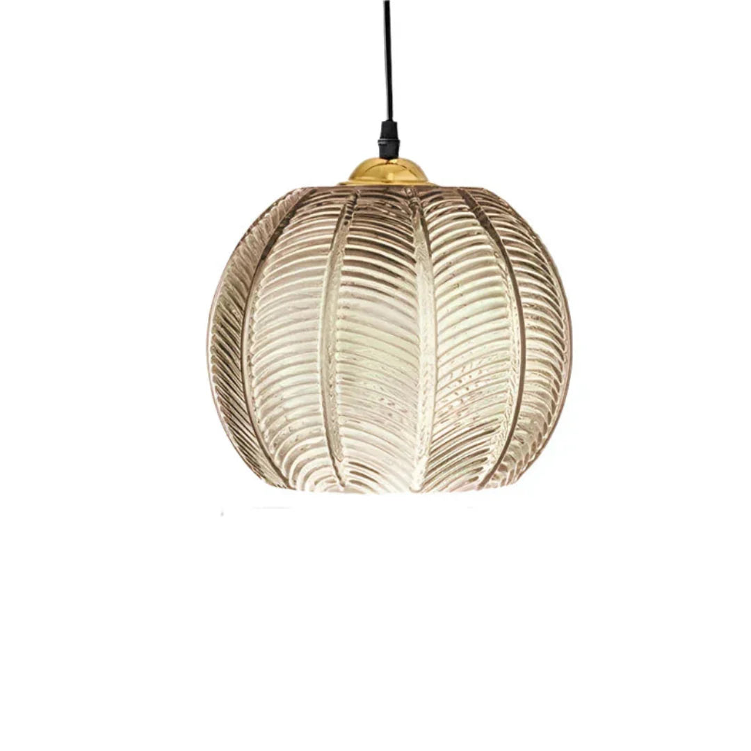 Modern Nordic Pendant Light with Green Leaf Pattern