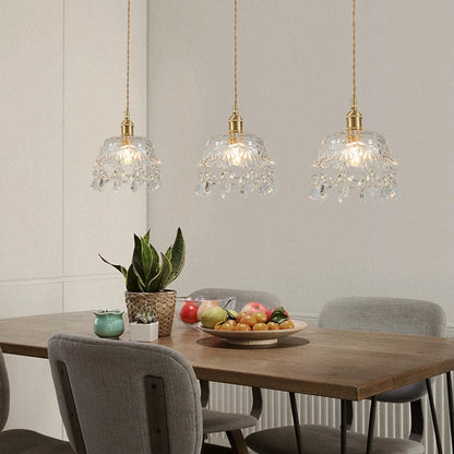 Retro European Glass Pendant Lamp – Elegant and Timeless