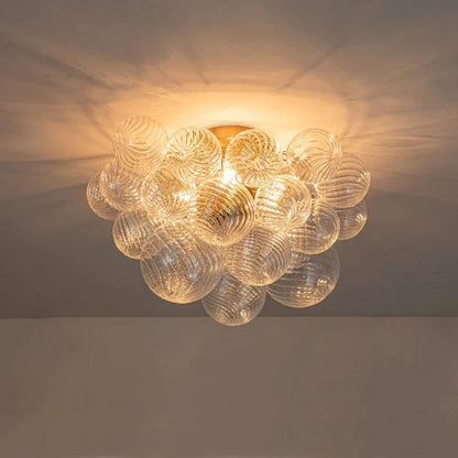 Candeeiro de teto Cluster Ribbed Bubble - Design luxuoso e elegante