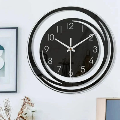 Ceas de perete modern, cu design minimalist circular și mecanism silențios