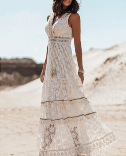 Summer Maxi Dress in Boho Style - Avery