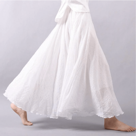 Eleganter Boho-Leinen-Maxirock - Magna
