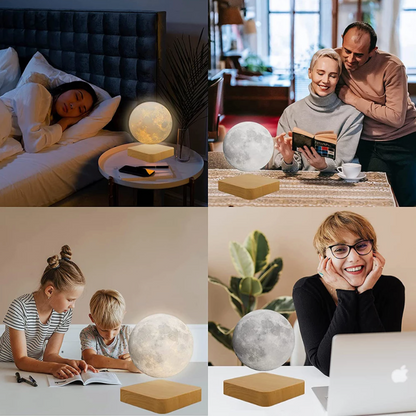 Floating Moon Lamp with Magnetic Levitation