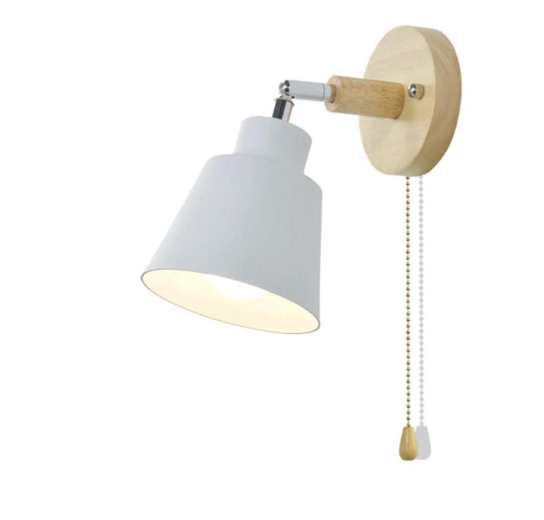 Lámpara de pared Collin giratoria con interruptor de cadena