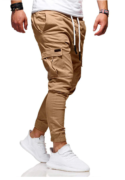Men's Cargo Trousers with Elastic Waist - Hayes