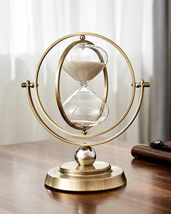 Clepsidră din metal, cu design minimalist, pentru decorarea elegantă a interiorului
